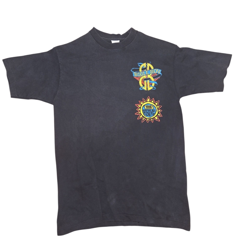 Vintage Bugle Boy Black Single Stitch Graphic T-Shirt Size M